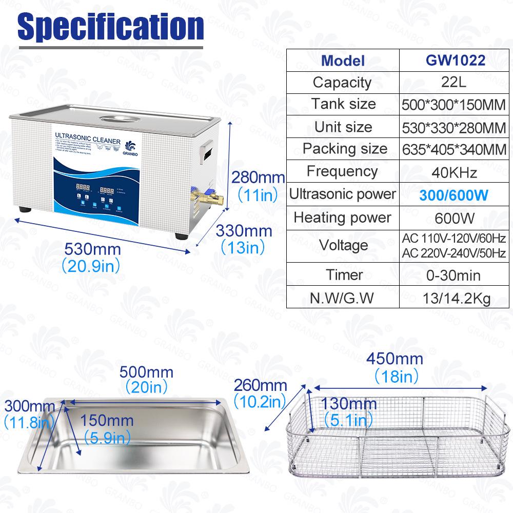 Industrial Ultrasonic Cleaner for Laboratory Use - High Power, Small Size, Ideal for Degreasing and Rust Removal