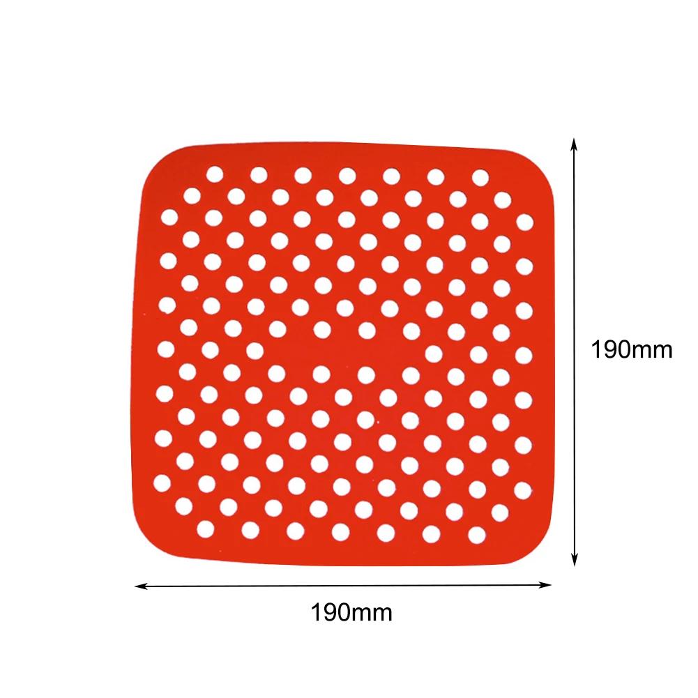 Air Fryer without oil Liners  Reusable Silicone Non-Stick Air Fryer Mat Steamer Pad Parchment Paper Easy to Clean Round/Square