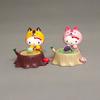 8Pcs Anime Figure Moon Kittyy Cat Cake Bouquet Scene Dolls Accessories Decorations Gift