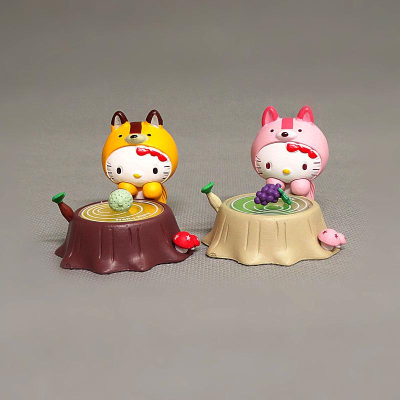 8Pcs Anime Figure Moon Kittyy Cat Cake Bouquet Scene Dolls Accessories Decorations Gift