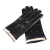 New autumn and winter women's leather gloves warm and velvet to keep out the cold outdoor fashion bow cold touch screen leather gloves