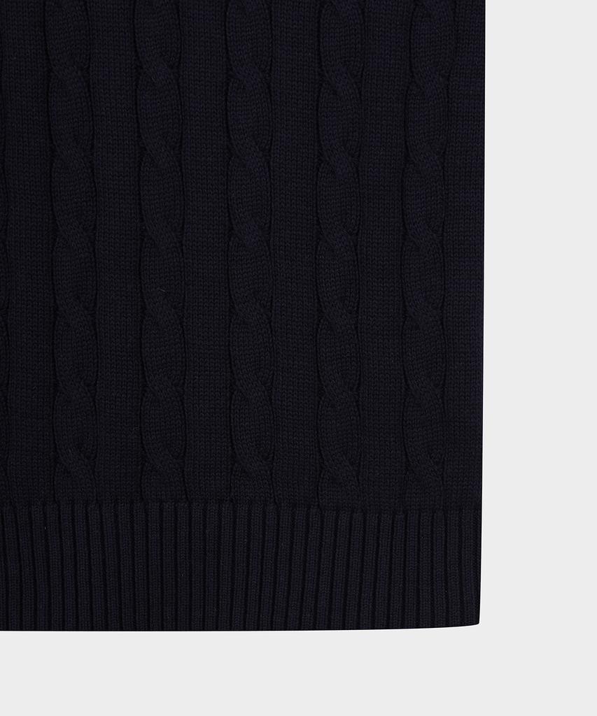 BROOKS BROTHERS [Women'S] Cotton Cable Crew Neck Short Sleeve Sweater (Dark Navy) (Bbwrwb201Arfm)