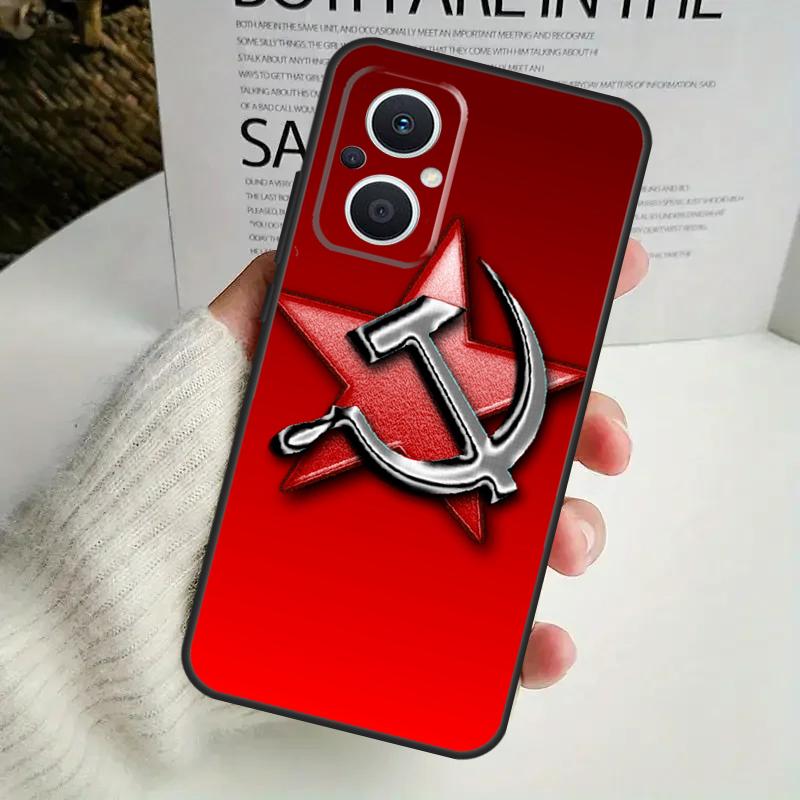 

USSR Flag Soviet Union Phone Case For OPPO Reno 8T 14F 13 F 12 11 10 14 Pro 7 8 Lite OPPO Find X8 X6 X5 X9 Pro Cover OPPO Find X9