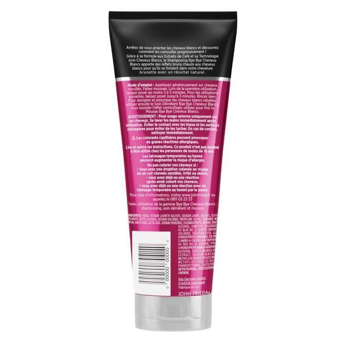 JOHN FRIEDA Shampooing Bye Bye Cheveux Blancs - Pour brunettes - 250 ml