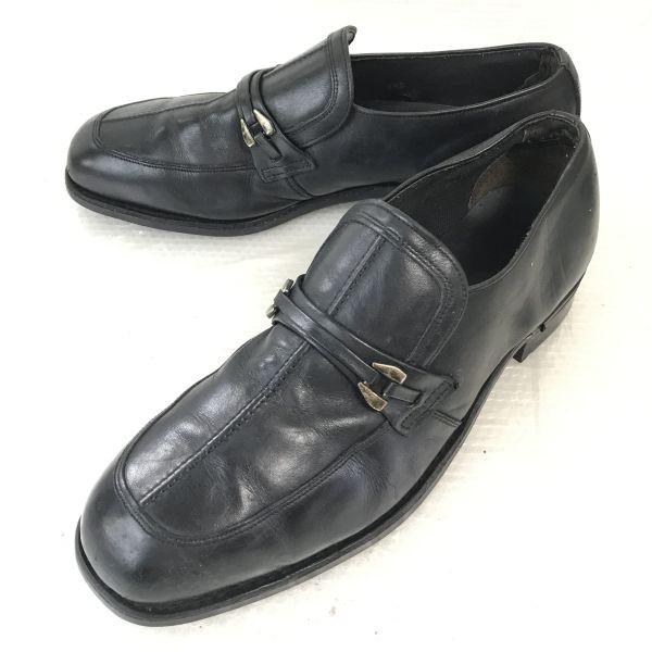 Vintage 80s-90s Cats Paw Steel Toe Loafer Moccasin Safety Dress Shoes Size 9.5D 27.0cm Black(USED)