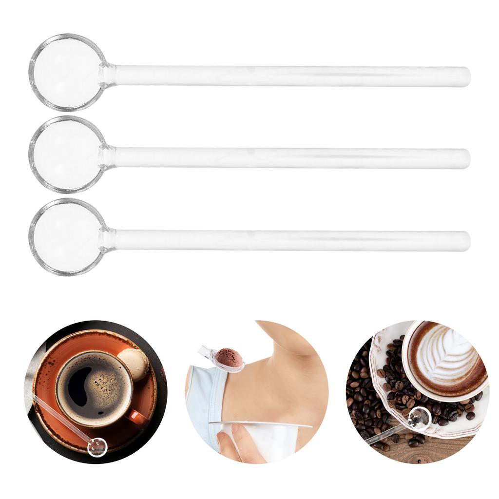 6 PCS Gold Tea Spoon Bebidas Mini Coffee Spoons Mug Teaspoons Baby Stirring Sugar Glass Flatware Long Handle Set Test Tube