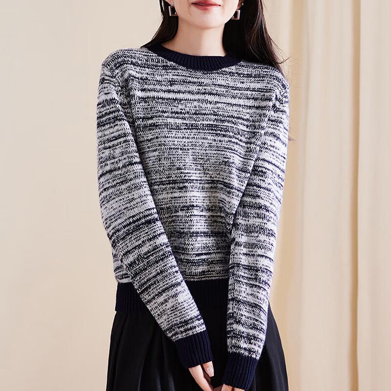 SOFSIL 2026 Spring Women s Striped Color-Block Knit Top M