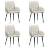 Dining Chairs 4 Pcs Velvet Cream 57 X 50 X 85 Cm