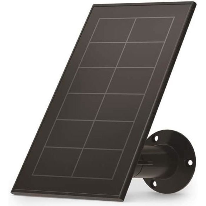 Arlo Panneau Solaire Essential - Accessoire Arlo - Noir - étanche - fixation adapatative - Batteries rechargées en Permanence