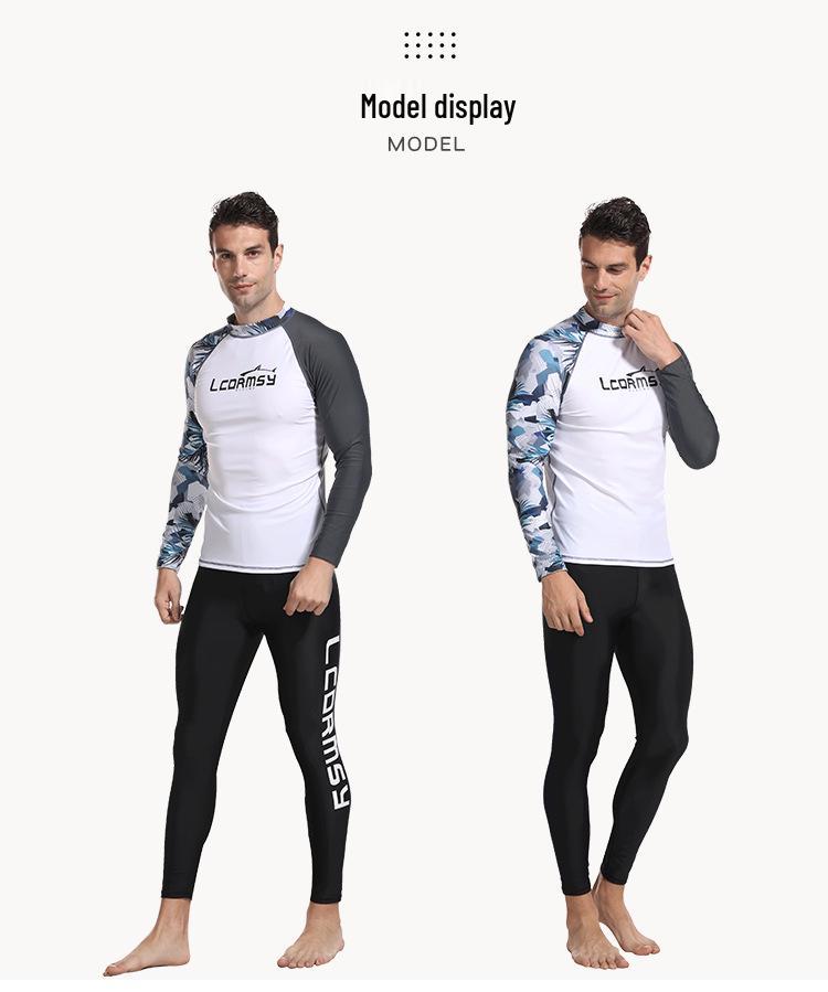"Traje de Buceo de Manga Larga para Hombre Coreano de Secado Rápido con Protección Solar para Snorkel, Surf y Playa".