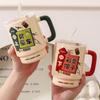 Xinglida Keramiktasse mit Strohhalm