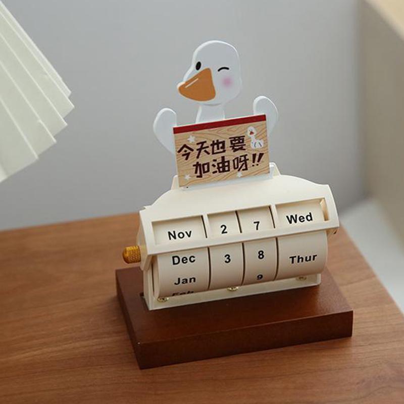 Rotating Perpetual Calendar Desktop Ornaments Countdown Reminder Card 2025 Calendar Mini Rotating Desk Calendar Annual Calendar