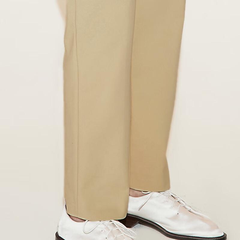 LESS 2023 Spring Cotton Blend Straight Leg Trousers