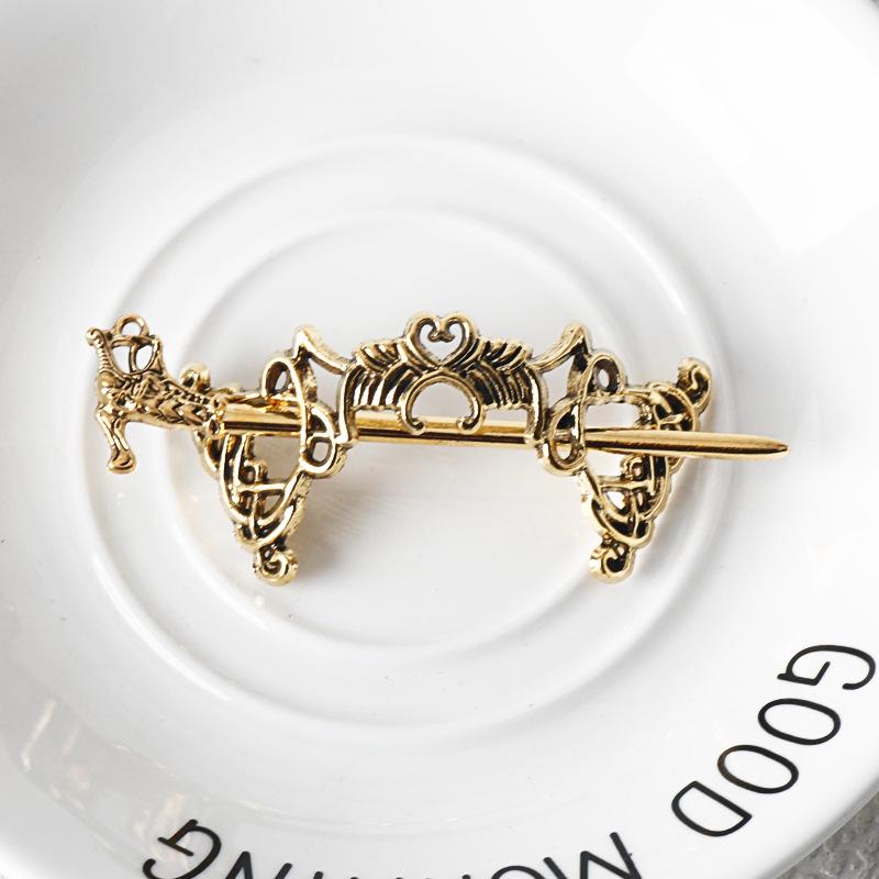 Épingle à cheveux Dragon Nœud Celtique Viking Nordique - Accessoire de Coiffure Rétro pour Femme