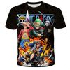 Anime One Piece Luffy Boy T-shirt CosPlay Short Sleeve Mens Cartoon Men's Top Loose Breathable Men's Casual Clothing