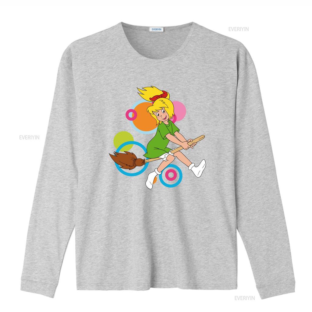Bibi Blocksberg z Nadrukiem Miotły Damska Koszulka Cartoon Modny Design vintage Prana Stylowe ubrania designerskie Rozciągliwa