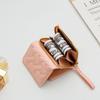 Versatile Women's Short Embroidered Wallet Zipper Buckle Large Capacity Trifold Card Bag Fashion Simple Multi Card Slots Wallet