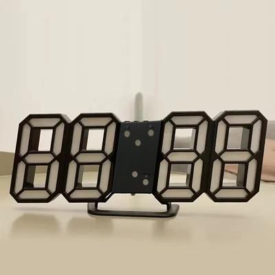 3D LED Digitaluhr Leuchtende Mode Wanduhr Multifunktionale kreative USB-Stecker in elektronische Uhr Home Dekoration