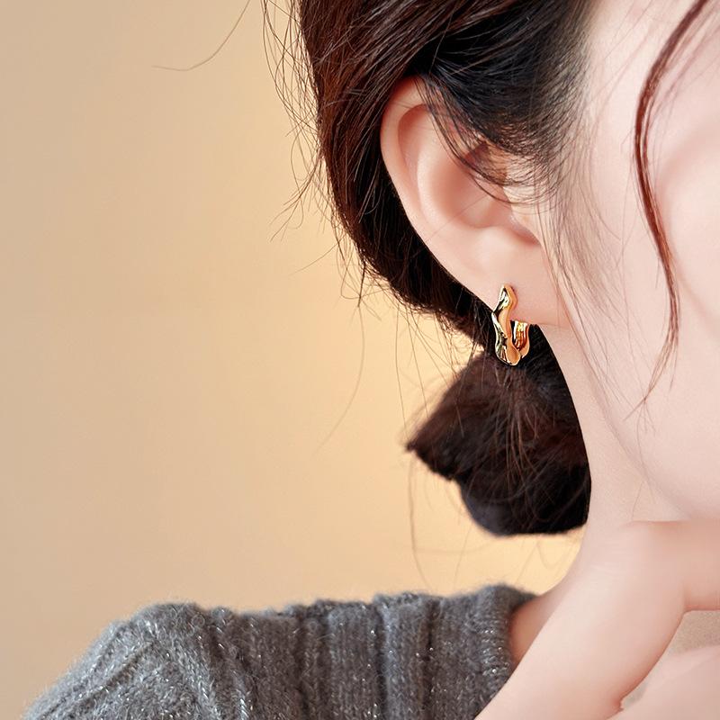 European and American simple love circle earrings fashionable versatile geometric ear buckles earrings earrings women