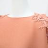 Shiz Madam Pleats Blouse With Shoulder Flower Motif T57530