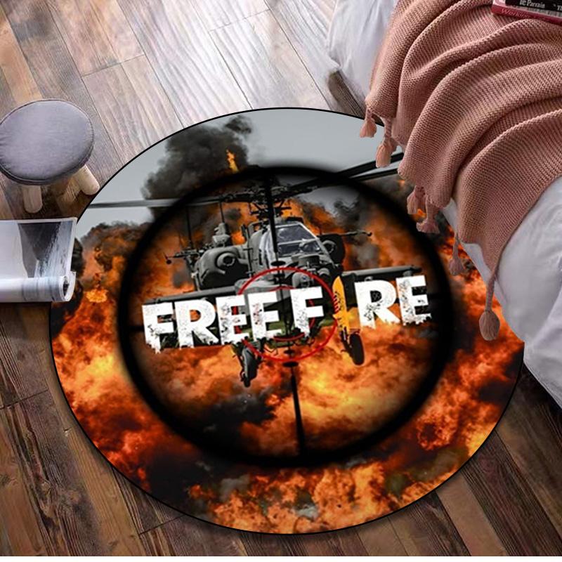 

Free fire Circular Rug - Office Decorative Carpet For Living Room Bedroom Door Mat Floor Rug Computer Chair Area Rug 80x80cm( 31x31in)