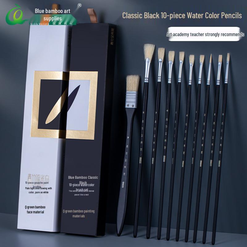 

Green Bamboo Watercolor & White Colored Pencils Set with Art Fan Brush Bulk Contact Customer Service