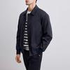 Men Jacket Lapel Long Sleeve Buttons Placket Coat with Pockets Solid