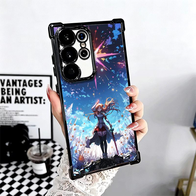 Sword Art Online Yuuki Asuna Plating Phone Case For Samsung Galaxy S24 S25 FE S26 Edge S23 Ultra S22 S21 Plus S20 Anti-Fall Aira