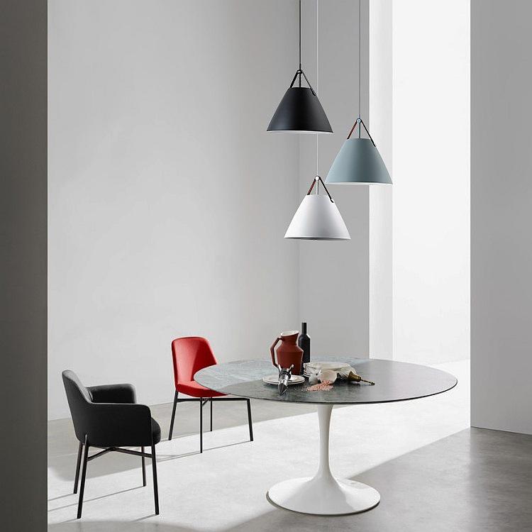

Nordic Modern Pendant Light: Sleek Aluminum Design for Coffee Shops, Dining Rooms & Bars Small 27CM/Pink