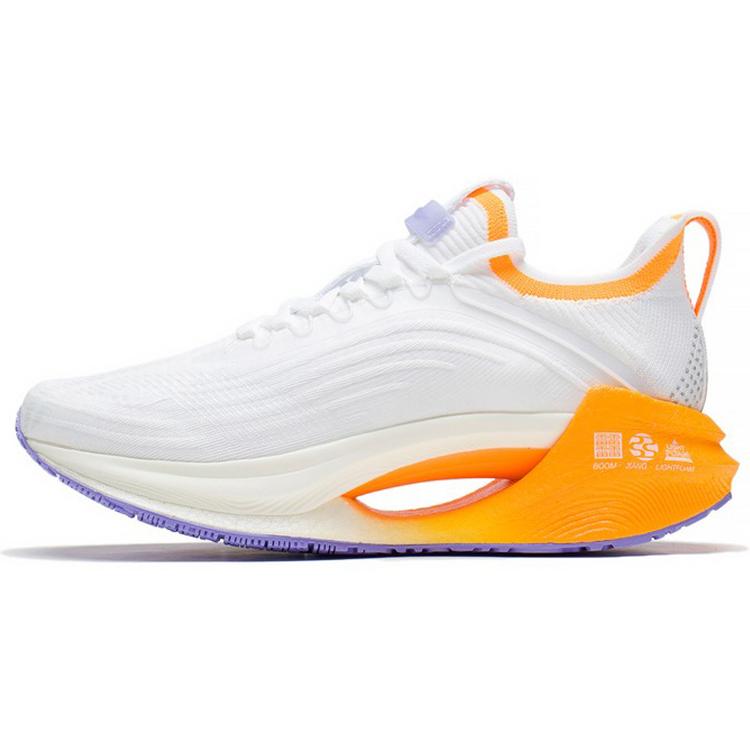 

New LiNing Jueying Essential Slip Resistant Breathable Low Top Running Shoes Women s White Orange ARRS004-1 35.5