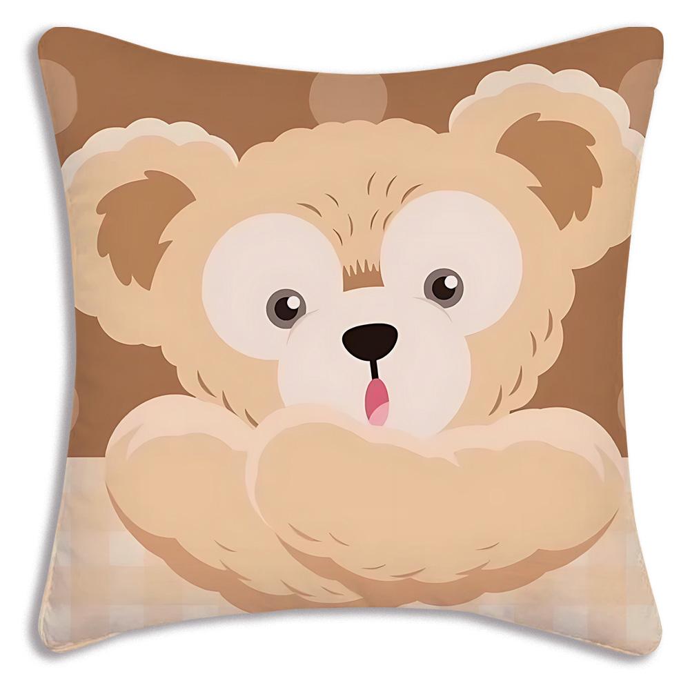 Hot Anime Bears - Duffys Pillow Covers Cartoon Sofa Decorative Home Double-Sided Printing Short Plush Cute Cushion Cover