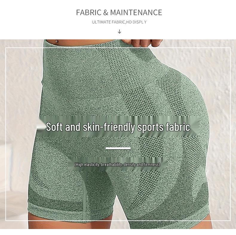 Seamless Gradient High-Waist Butt-Lifting Yoga Shorts for Women - Quick-Dry Fitness & Outdoor Sports