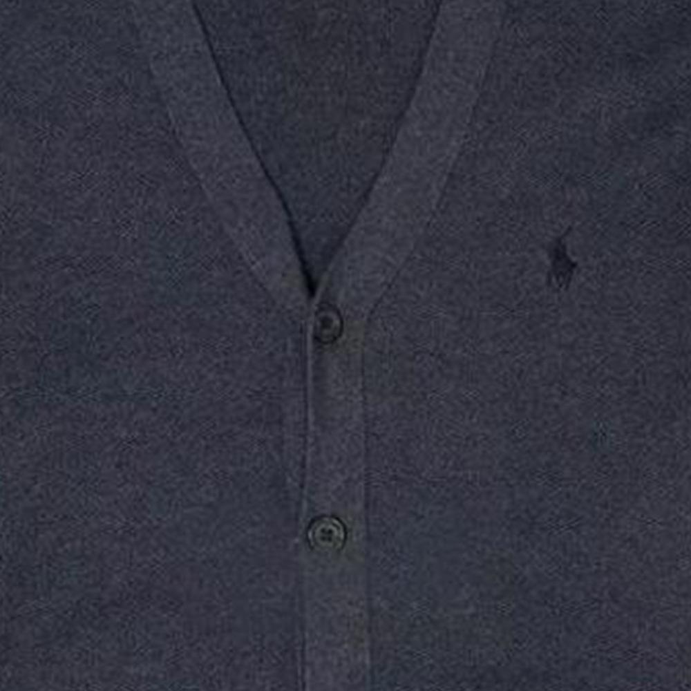 Polo Ralph Lauren Solid Color Pony Embroidered V-Neck Single-Breasted Long Sleeve Knit Sweater Men sweater Black 710920649-004