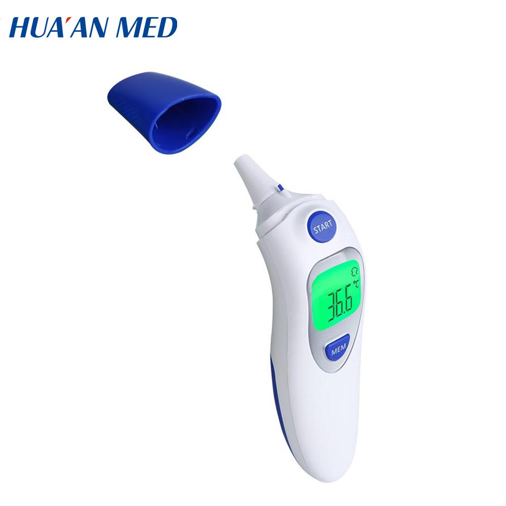 HUAAN MED 2 In 1 Ear and Forehead Infrared Digital Fever Thermometer Adults Baby Kids With Backlit LCD