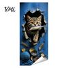 Weatherproof Waste Container Art Fun Animal Trash Can Stickers, Self?Adhesive Bin Decals for Outdoor Home Exterior Accessories Garbage Can, Mailbox