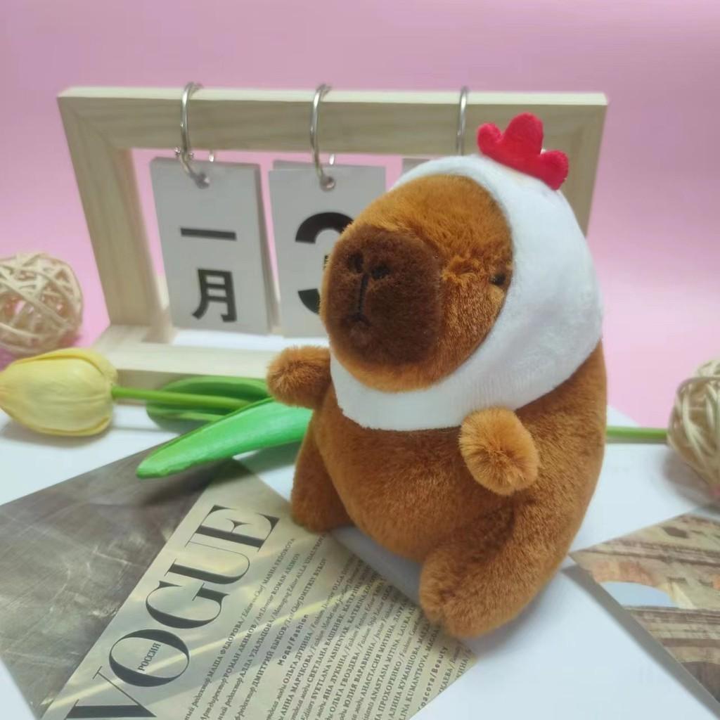 Keychain Plush Capybara Character Keyring Sparkling Children Animal Gift Doll