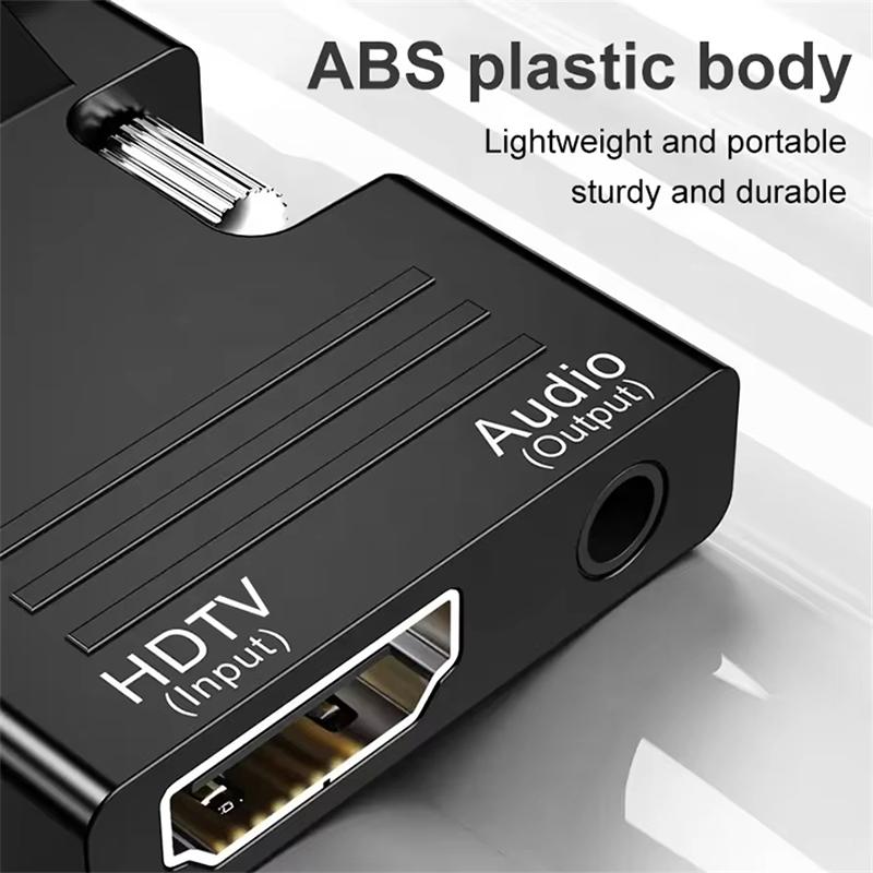 HDMI-compatible To VGA Adapter 1080P HDMI Converter HDMI Female To VGA Male With 3.5mm Audio Cable For Laptops TV Box Projector