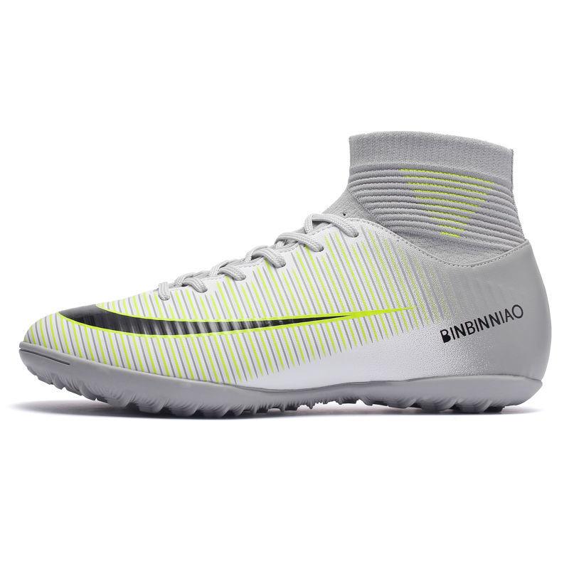 Football Shoes C Luo Assassin CR Shattered Nails Spikes High Top Student Game Training Shoes
