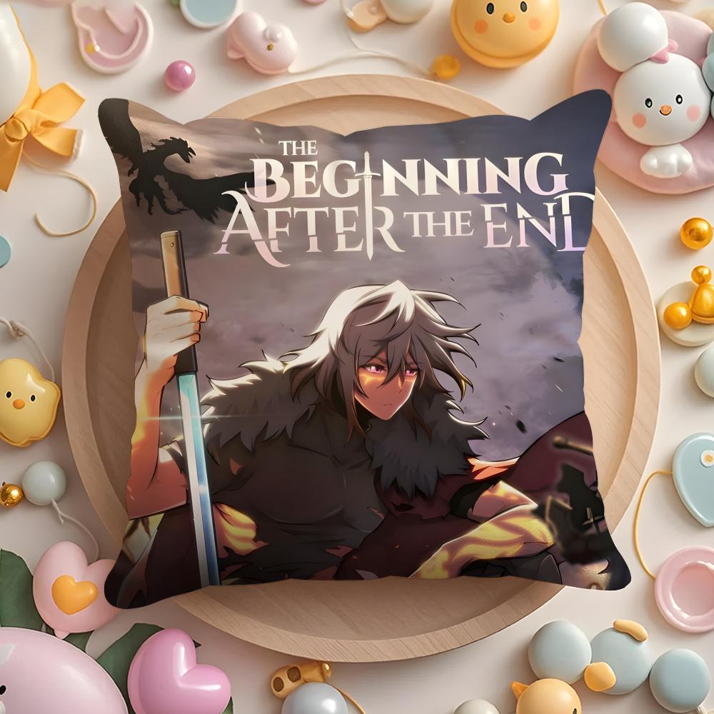 The Beginning Anime A-After the End Cushion Cover Home & Car Multi-Scene Pillow Cover - Reversible, Soft & Durable for Daily Use