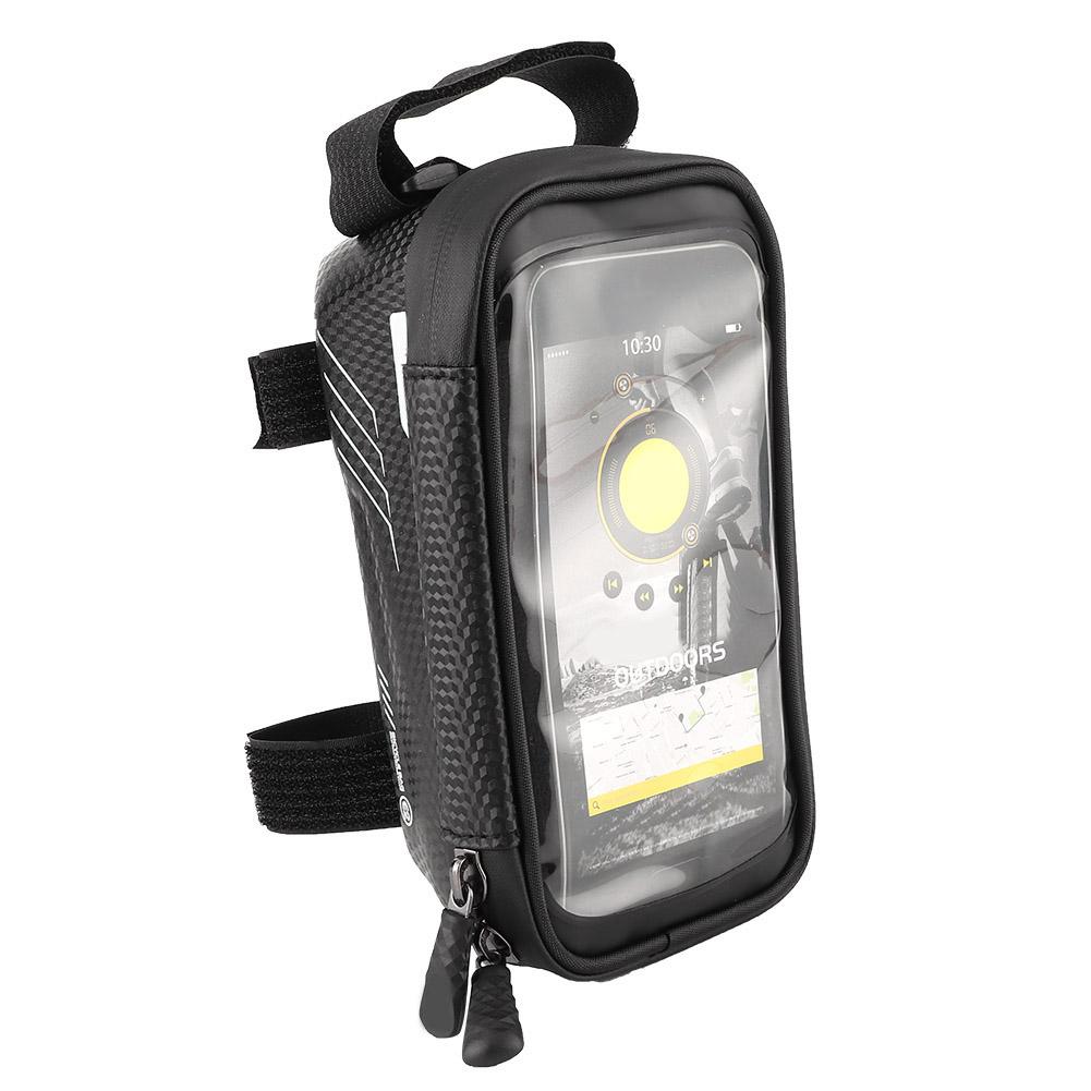 

Waterproof Outdoor Hard Shell Cycling Bike Handlebar Storage Bag Bicycle Phone Holder CaseBlack чёрный