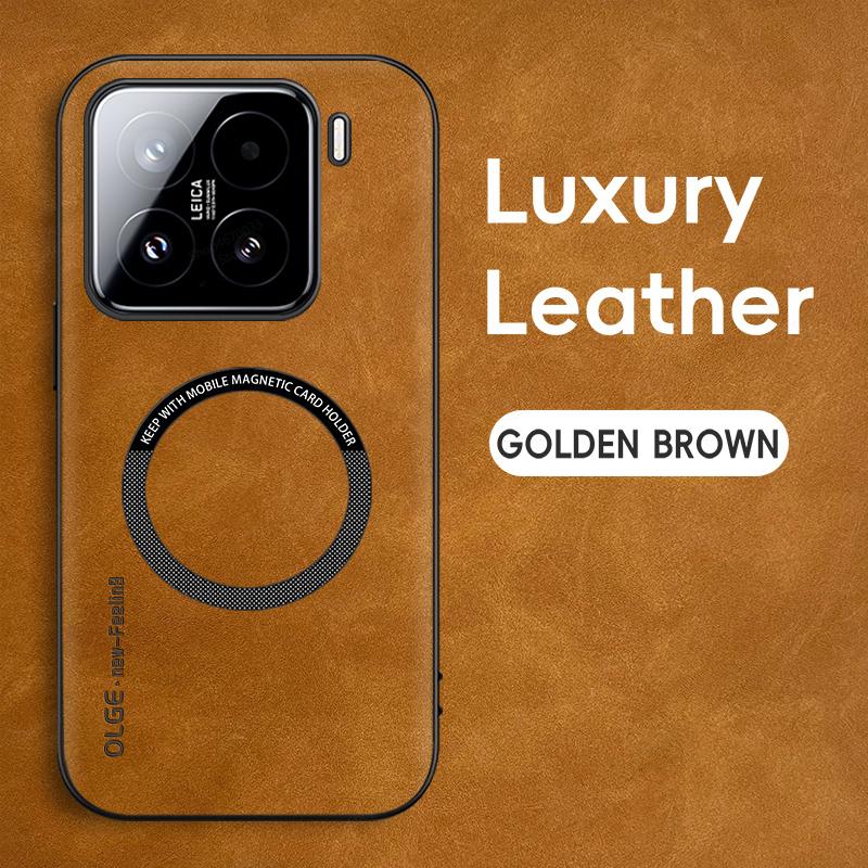 Leather Phone Cases For Xiaomi 15 14T 14 13T 13 12 12S 11 11T Pro Lite For Magsafe Magnetic Cover For Xiaomi 14T 14 13 12S Ultra