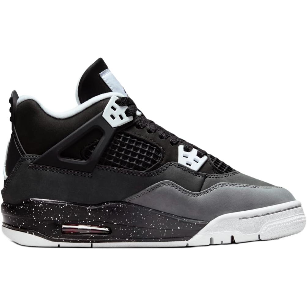 Nové Jordan Air Jordan 4 protiskluzové proti okopu vysoké dětské basketbalové boty černé unisex