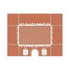 Gingerbread House Christmas Tablecloth Reusable Washable Gingerbread Playhouse Table Cover with Playful Cut-Out Windows for Dining Room Kitchen Party