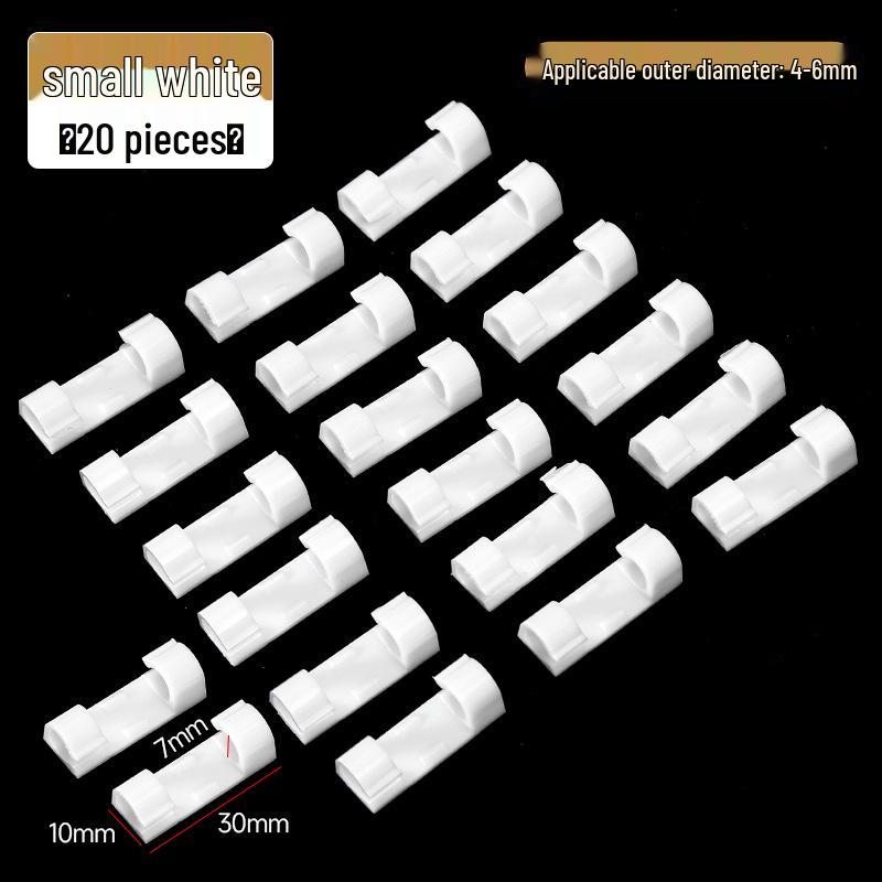 Самоклеящийся органайзер для кабелей без сверления: Настенный зажим для организации кабелей для передачи данных и сетевых кабелей.