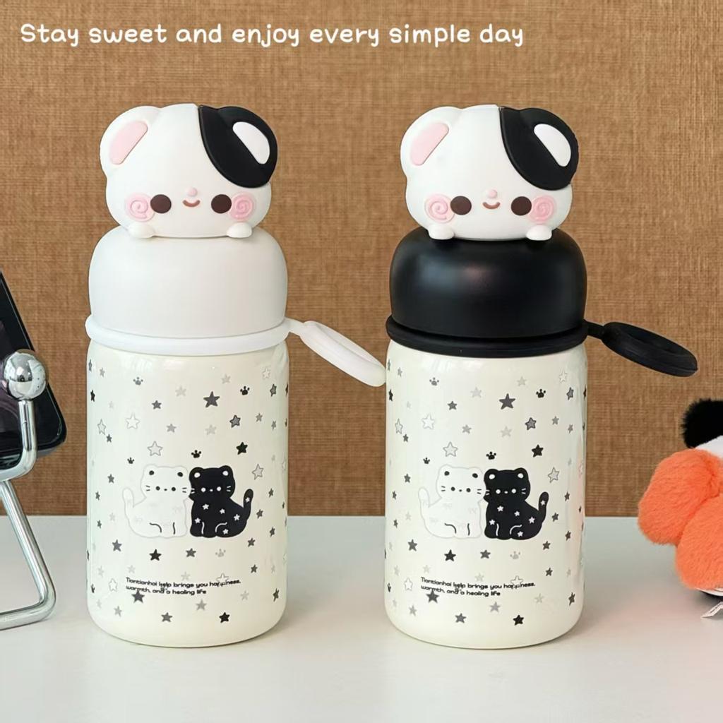 Internet celebrity popular ins feng shui cup girls high value thermos cup 1011 new ins stainless steel tea cup