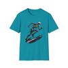 Unisex Softstyle T-Shirt Skeleton Sprint Uphill Running Speed Motion Streaks