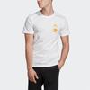Adidas Embroidery Gfx Cartoon Print Casual Sports Round Neck Short Sleeve T-Shirt Men Tops White FM9449