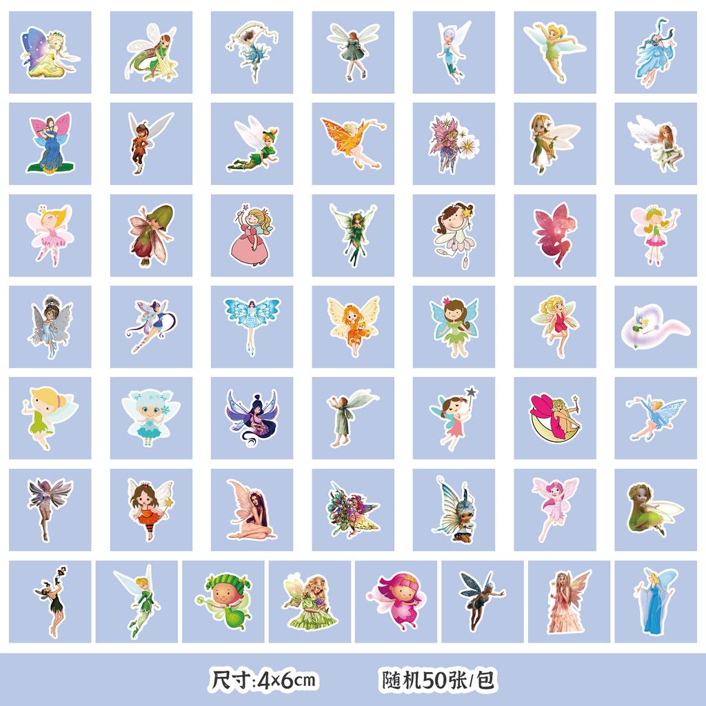 50 Pictures of Non-repeat Cute Style Graffiti Stickers Mobile Guitar Decoration Waterproof Stickers Children DIY Hand Account Stickers