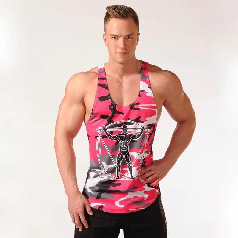 Men's Sleeveless Vest Workout Pattern O Neck Outdoor Street Sports Clothing Athletic Casual Breathable Quick Dry Unisex Tank Top