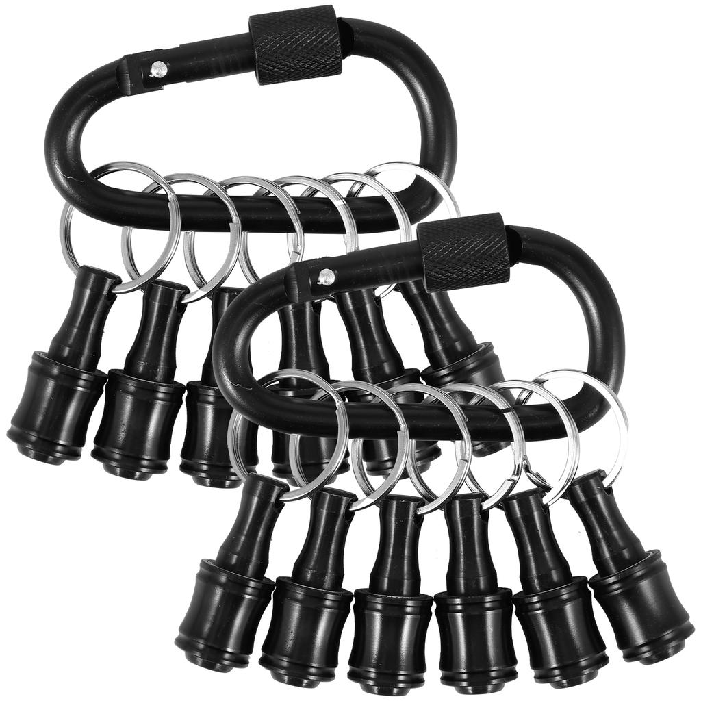 12/18/24Pcs 1/4” Hex Shaft Screwdriver Bit Holder Portable Screwdriver Bit Holder Extension Bar Keychain Screw Adapter for Drill